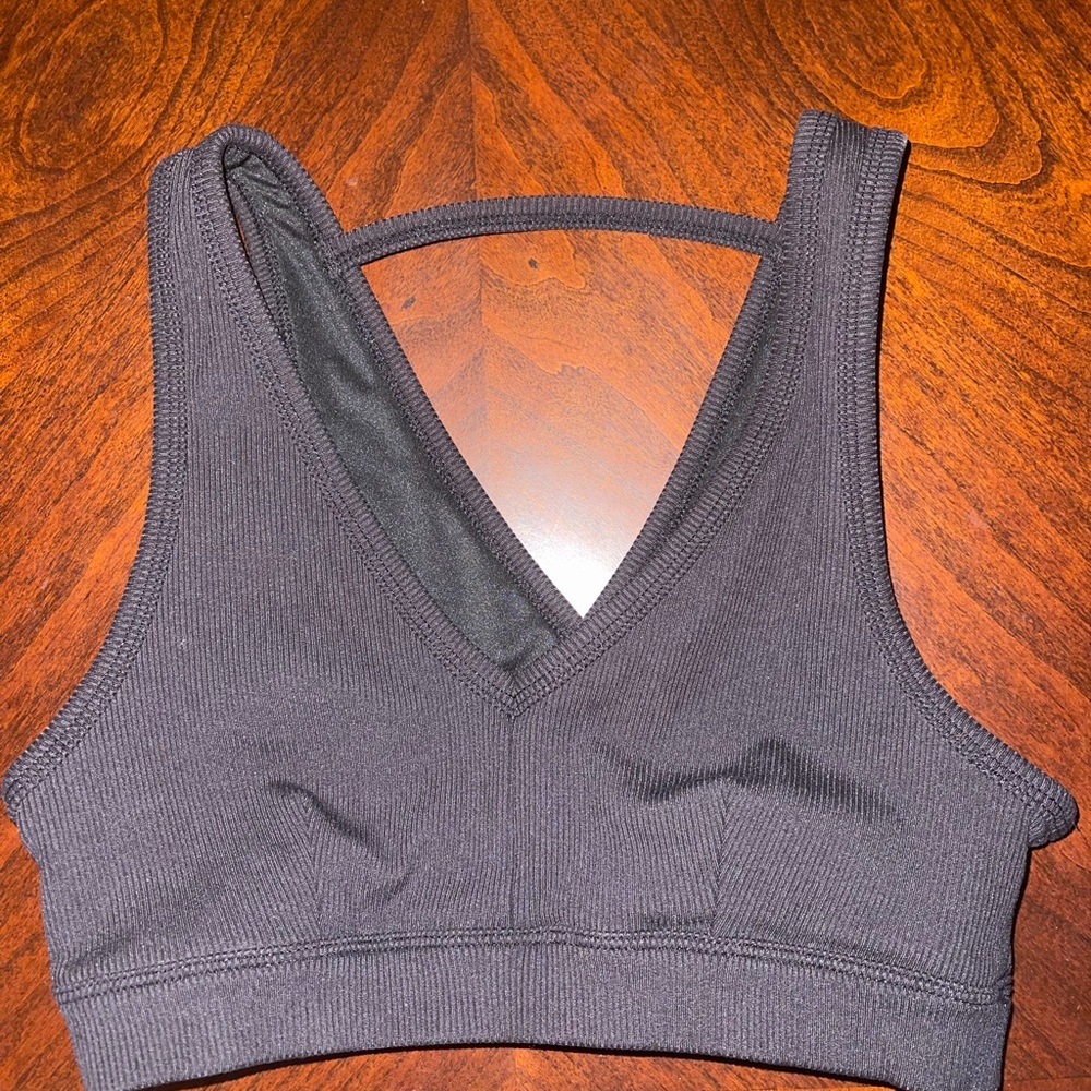 ALO YOGA TOGETHERNESS BRA SIZE XS BLACK